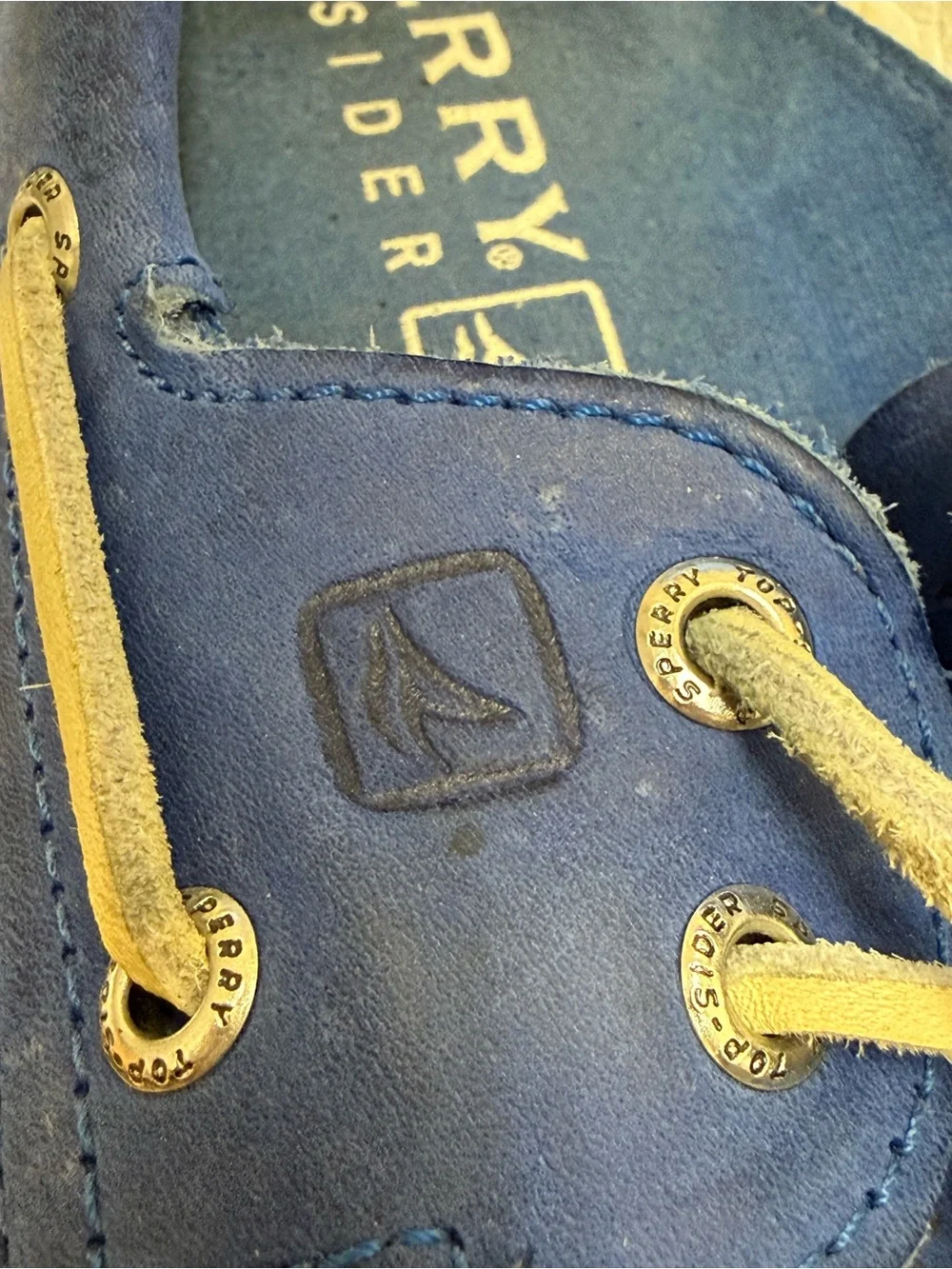 Sperry A/O 2-Eye Royal Blue Leather Boat Shoes Men’s 11⁠